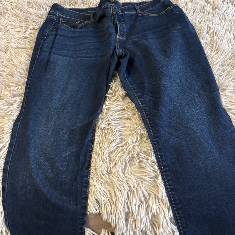 St. John's Bay Dark Blue Skinny Jeans Sz16P NWOT never worn